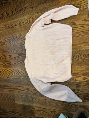 Hollister Light Pink Ribbed Crewneck Sweater